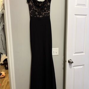 Charlotte Russe Black Lace Maxi Dress